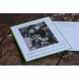 Serene Green Holiday Card