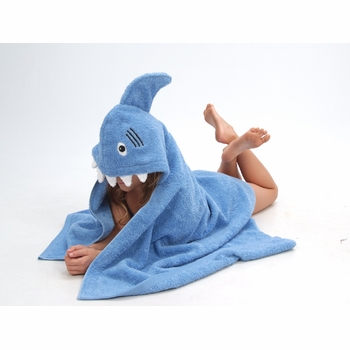shark hooded towel