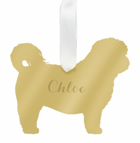 Shihtzu Christmas Ornament - Gold