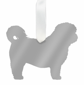 Shihtzu Christmas Ornament - Silver