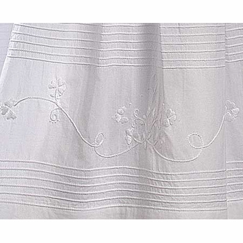 Short Sleeve Gown with Floral Shamrock Embroidery