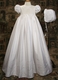 Silk Dupioni Christening Gown with Smocked Bodice