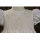 Silk Dupioni Christening Gown with Smocked Bodice