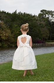 Silk Heart Back Ruffled Dress