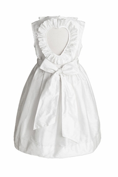 Silk Heart Back Ruffled Dress