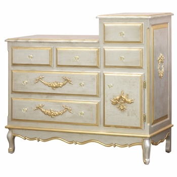 Silver French Changer with Gold Gilding, Moulding and Tray