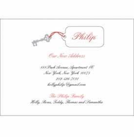 Silver Key Moving Card