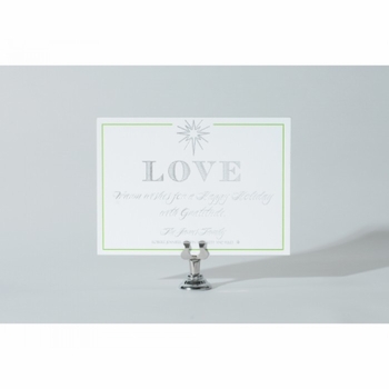 silver love holiday card