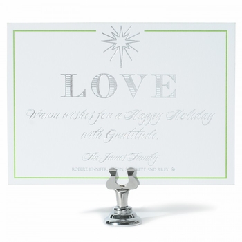 silver love holiday card