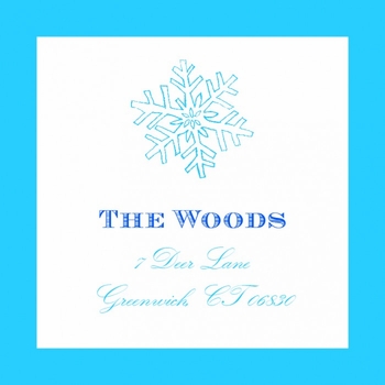 Simple Snowflake Blue Holiday Cards