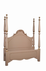 Simply Elegant Bed in Hint of Pink with Gold Accents