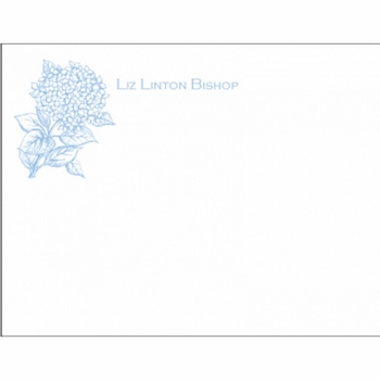 single hydrangea social stationery