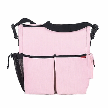 skip hop diaper bag - pink corduroy