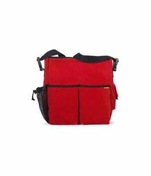 Skip Hop Duo Diaper Bag - Red Corduroy