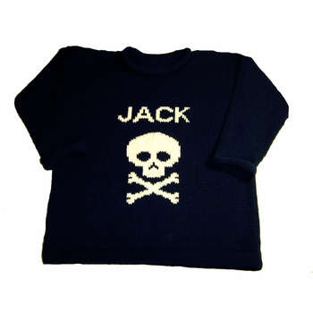 skull and cross bones sweater