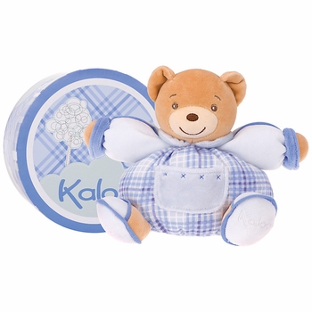 Small Chubby Bear Blue or Pink Gingham