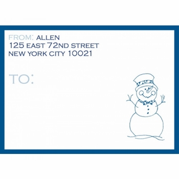 Snowman Large Mailing Stickers