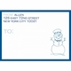 Snowman Large Mailing Stickers