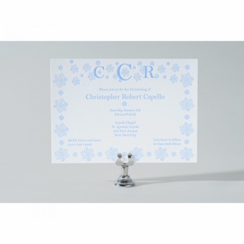 snowy christening baptism invitations