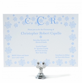 Snowy Christening Baptism Invitations