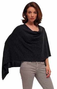 Solid Color Cashmere Poncho