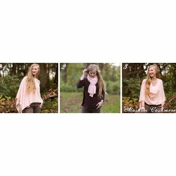 Solid Color Cashmere Poncho