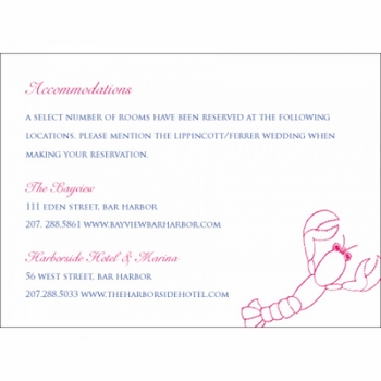 Sophie & Andrew Accommodations Card