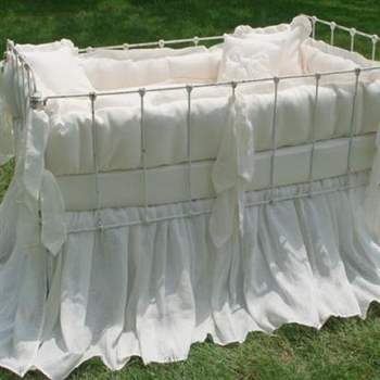 Sorrento Organic Cotton Crib Bedding (Custom Colors Available) (Contact Us for Pricing)