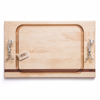 soundview millworks golf clubs and flag stick steak handle board
