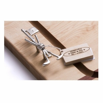 soundview millworks golf clubs and flag stick steak handle board