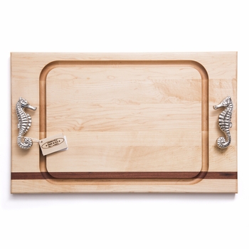 Soundview Millworks Seahorse Handle Steak Handle Board