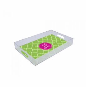spring trellis lucite tray