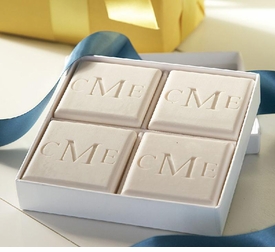 Square Carved Personalized Guest Soaps