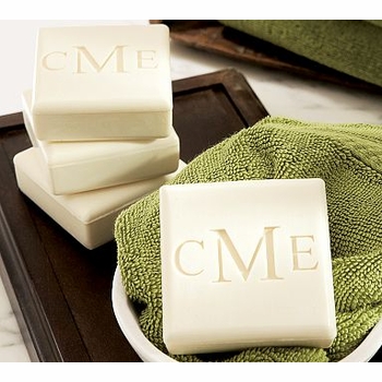 Square Carved Personalized Guest Soaps