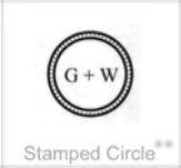 soundview millworks monograms and frames stamped circle