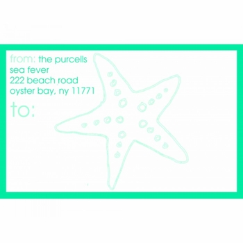 starfish blue mailing stickers