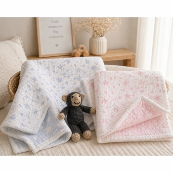 stars and dots baby blanket