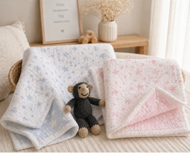 stars and dots baby blanket