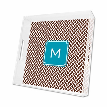 stella chocolate lucite tray - square