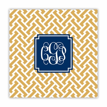 stella gold square paper coaster<br>set of 50