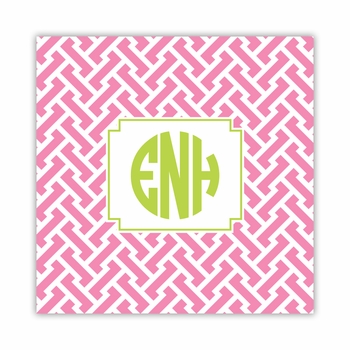 stella pink square paper coaster<br>set of 50