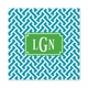 stella turquoise square paper coaster<br>set of 50