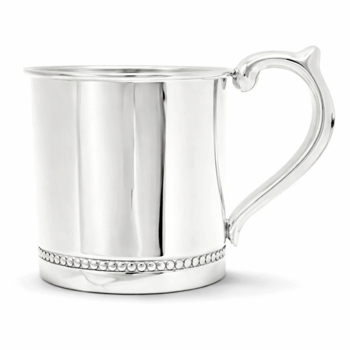 sterling silver beaded baby cup