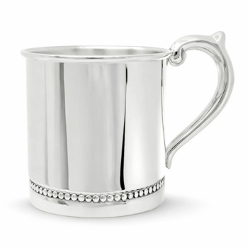 sterling silver beaded baby cup