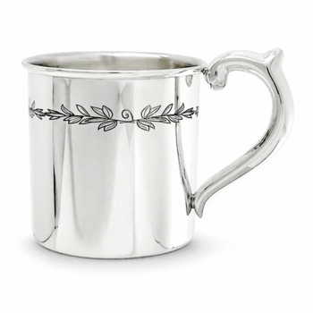 sterling silver floral baby cup