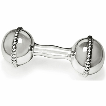 Sterling Silver Mini Beaded Dumbbell