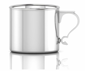 Sterling Silver Modern Handle Baby Feeding Cup 