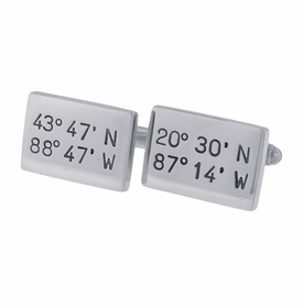 Sterling Silver Rectangle Cuff Links