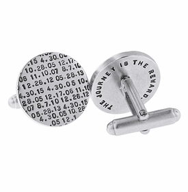 Sterling Silver Round Cuff Links