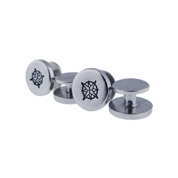 sterling silver shirt studs - set of 4